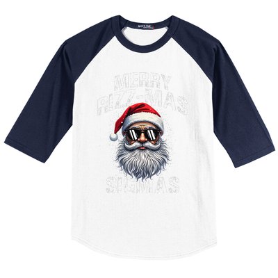 Merry Rizzmas Sigmas Gen Alpha Funny Christmas Santa Claus Gift Baseball Sleeve Shirt