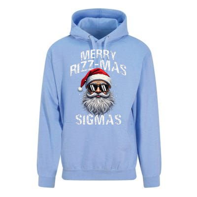 Merry Rizzmas Sigmas Gen Alpha Funny Christmas Santa Claus Gift Unisex Surf Hoodie