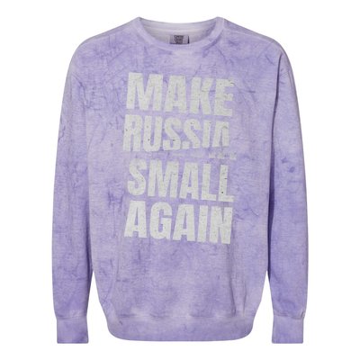 Make Russia Small Again Funny Vintage Style Great Gift Colorblast Crewneck Sweatshirt