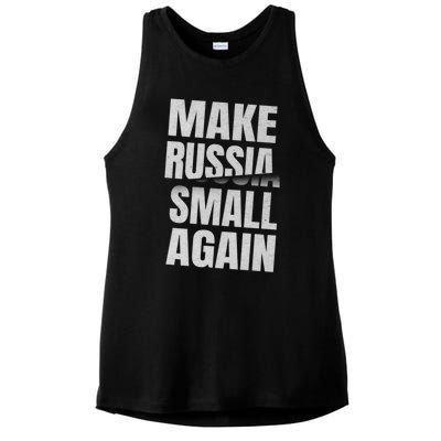 Make Russia Small Again Funny Vintage Style Great Gift Ladies PosiCharge Tri-Blend Wicking Tank