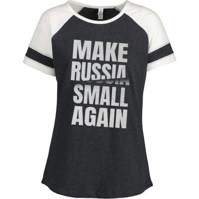 Make Russia Small Again Funny Vintage Style Great Gift Enza Ladies Jersey Colorblock Tee