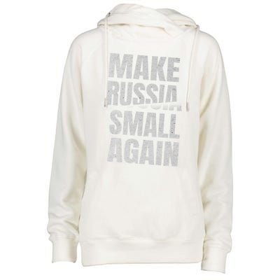 Make Russia Small Again Funny Vintage Style Great Gift Womens Funnel Neck Pullover Hood