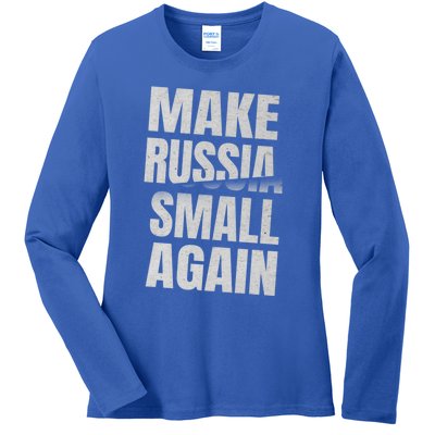 Make Russia Small Again Funny Vintage Style Great Gift Ladies Long Sleeve Shirt