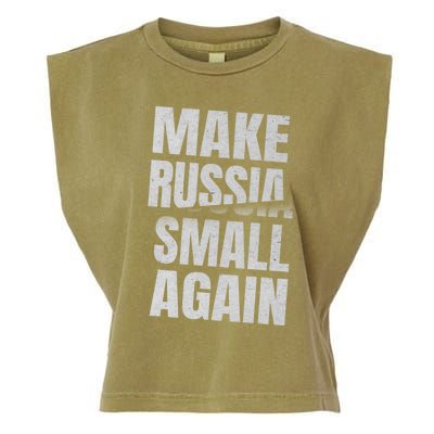 Make Russia Small Again Funny Vintage Style Great Gift Garment-Dyed Women's Muscle Tee