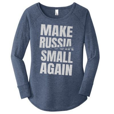 Make Russia Small Again Funny Vintage Style Great Gift Women's Perfect Tri Tunic Long Sleeve Shirt