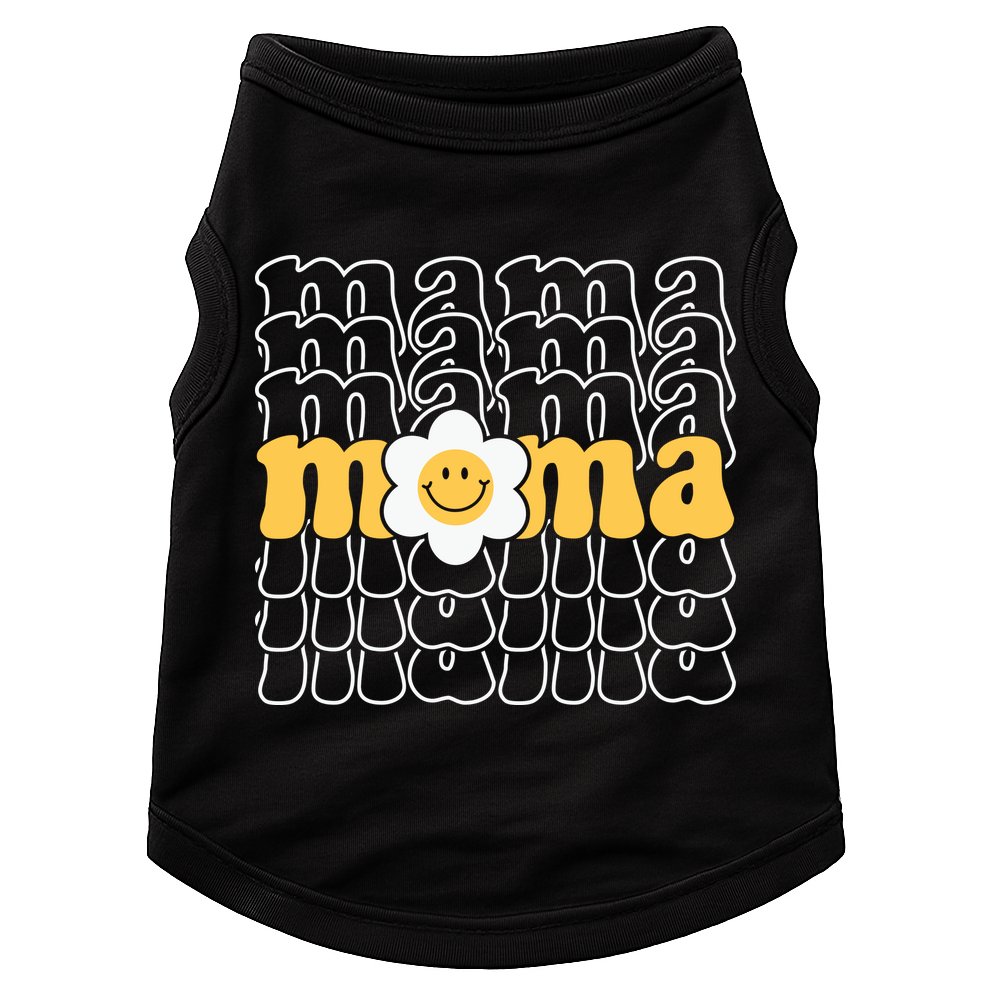 Mama Retro Sunflower Mothers Day Doggie Tank