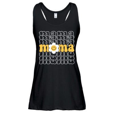 Mama Retro Sunflower Mothers Day Ladies Essential Flowy Tank