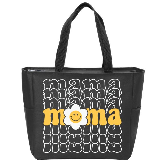 Mama Retro Sunflower Mothers Day Zip Tote Bag