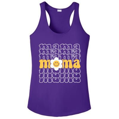 Mama Retro Sunflower Mothers Day Ladies PosiCharge Competitor Racerback Tank