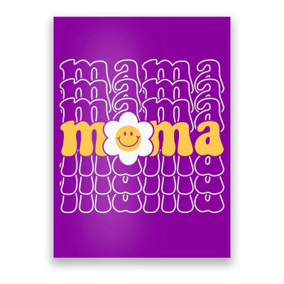 Mama Retro Sunflower Mothers Day Poster