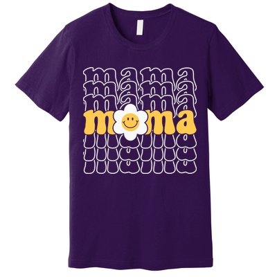 Mama Retro Sunflower Mothers Day Premium T-Shirt