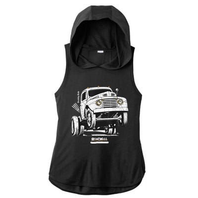 Motortrend Roadkill Stubby Bob Ladies PosiCharge Tri-Blend Wicking Draft Hoodie Tank