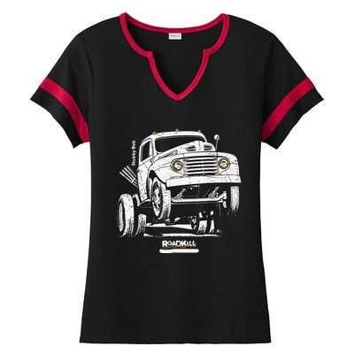 Motortrend Roadkill Stubby Bob Ladies Halftime Notch Neck Tee