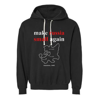 Make Russia Small Again With Map Moscovia 1462 Garment-Dyed Fleece Hoodie