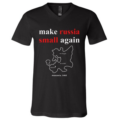 Make Russia Small Again With Map Moscovia 1462 V-Neck T-Shirt