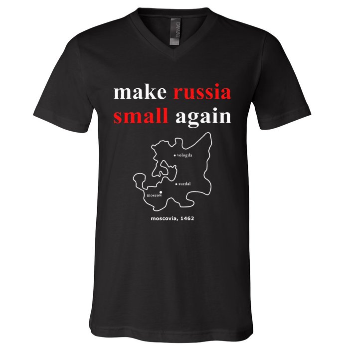 Make Russia Small Again With Map Moscovia 1462 V-Neck T-Shirt