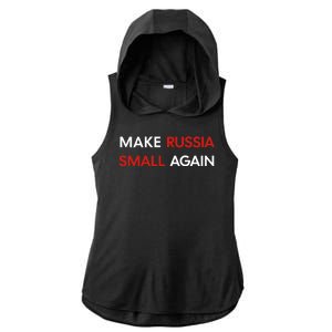 Make Russia Small Again Funny Make Russia Small Again Ladies PosiCharge Tri-Blend Wicking Draft Hoodie Tank