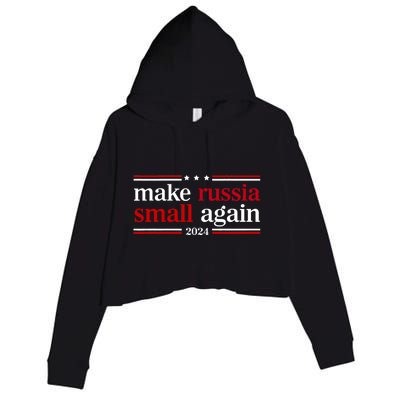 Make Russia Small Again Funny Make Russia Small Again Crop Fleece Hoodie