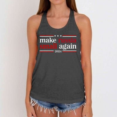 Make Russia Small Again Funny Make Russia Small Again Women's Knotted Racerback Tank