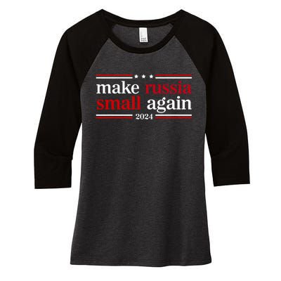 Make Russia Small Again Funny Make Russia Small Again Women's Tri-Blend 3/4-Sleeve Raglan Shirt