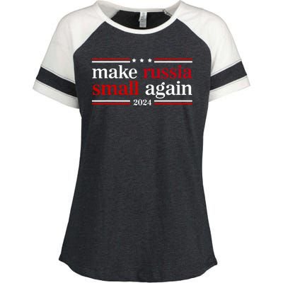 Make Russia Small Again Funny Make Russia Small Again Enza Ladies Jersey Colorblock Tee