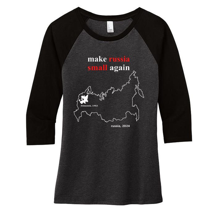 Make Russia Small Again With Map Moscovia 1462 Women's Tri-Blend 3/4-Sleeve Raglan Shirt