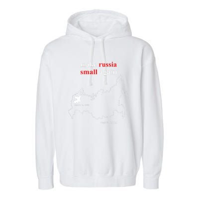 Make Russia Small Again With Map Moscovia 1462 Garment-Dyed Fleece Hoodie