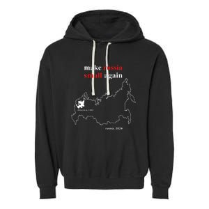 Make Russia Small Again With Map Moscovia 1462 Garment-Dyed Fleece Hoodie