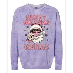 Merry Rizzmas Sigmas Colorblast Crewneck Sweatshirt