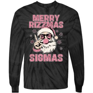 Merry Rizzmas Sigmas Tie-Dye Long Sleeve Shirt