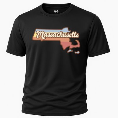 Massachusetts Retro Sunset Logo Performance Shirt