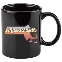 Massachusetts Retro Sunset Logo 11oz C Handle Ceramic Mug