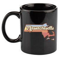Massachusetts Retro Sunset Logo 11oz C Handle Ceramic Mug