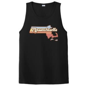 Massachusetts Retro Sunset Logo PosiCharge Competitor Tank