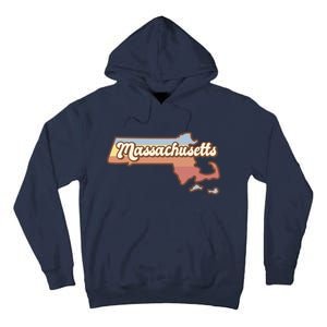 Massachusetts Retro Sunset Logo Tall Hoodie