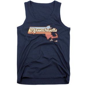 Massachusetts Retro Sunset Logo Tank Top