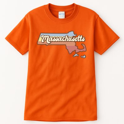 Massachusetts Retro Sunset Logo Tall T-Shirt