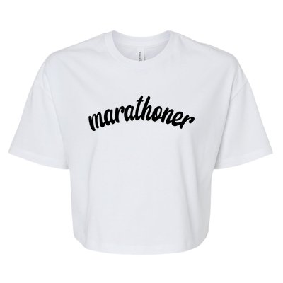 Marathoner Running Super Power Running S S Great Gift Bella+Canvas Jersey Crop Tee