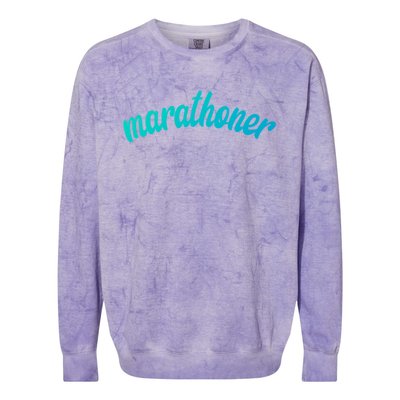 Marathoner Running Super Power Running S S Great Gift Colorblast Crewneck Sweatshirt