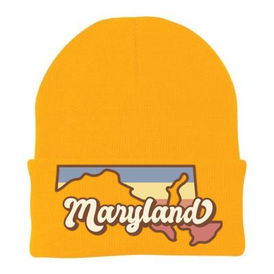 Maryland Retro Sunset Logo Knit Cap Winter Beanie