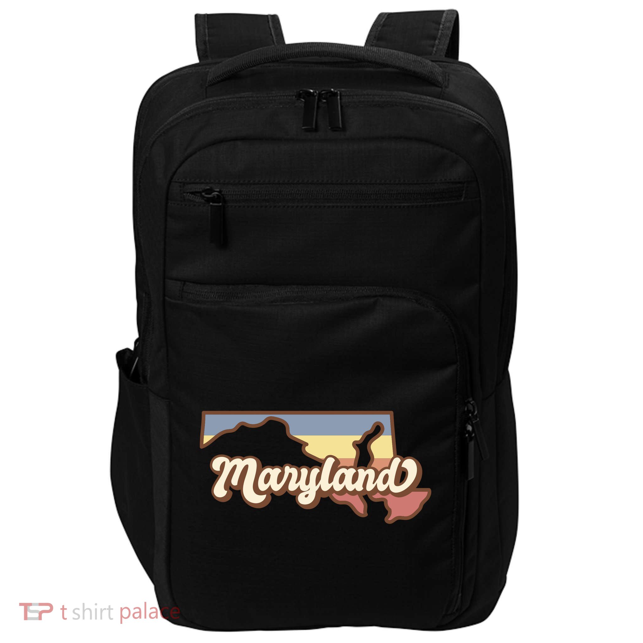 Maryland Retro Sunset Logo Impact Tech Backpack