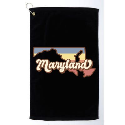 Maryland Retro Sunset Logo Golf Towel