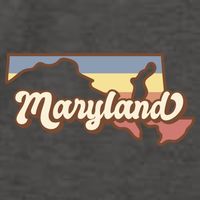Maryland Retro Sunset Logo Vector Backpack