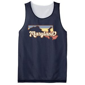 Maryland Retro Sunset Logo Mesh Reversible Basketball Jersey Tank