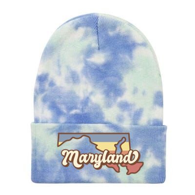 Maryland Retro Sunset Logo Tie Dye 12in Knit Beanie