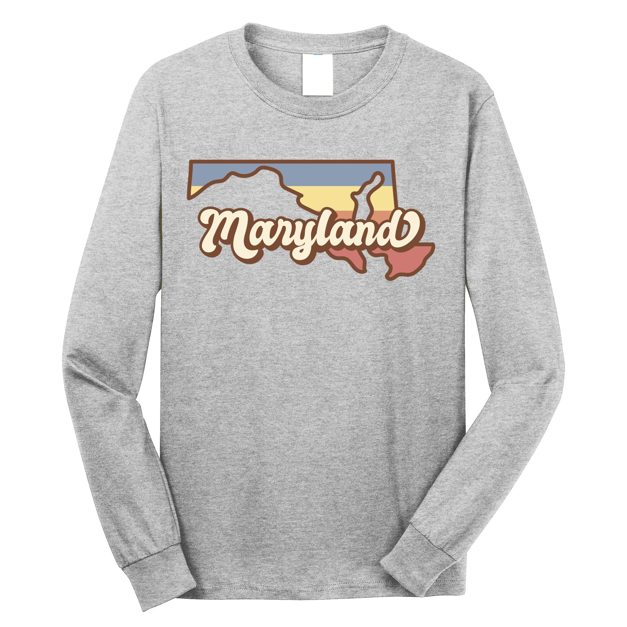Maryland Retro Sunset Logo Long Sleeve Shirt