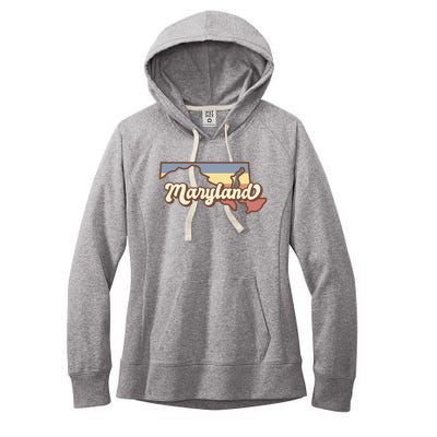 Maryland Retro Sunset Logo Women's Fleece Hoodie