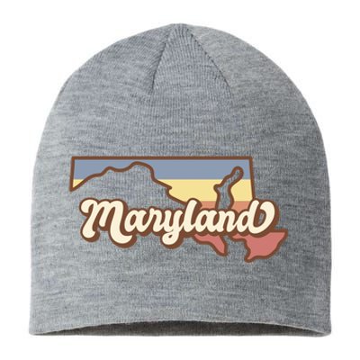 Maryland Retro Sunset Logo Sustainable Beanie