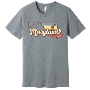 Maryland Retro Sunset Logo Premium T-Shirt