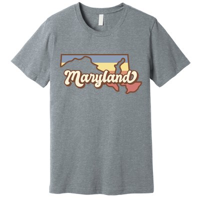 Maryland Retro Sunset Logo Premium T-Shirt